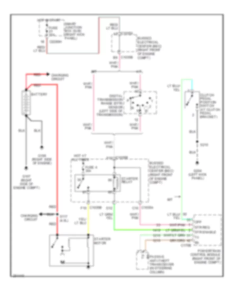 Starting Wiring Diagram for Ford Mustang 2007