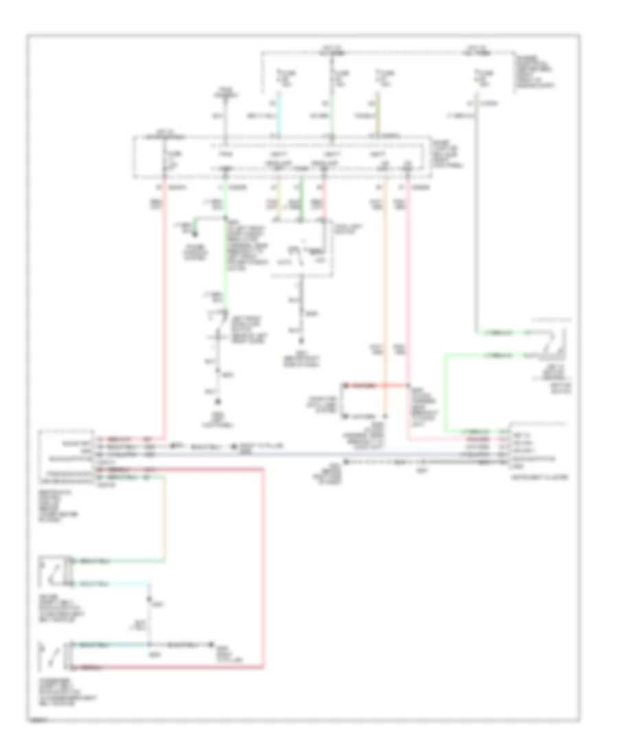 Warning Systems Wiring Diagram for Ford Mustang 2007