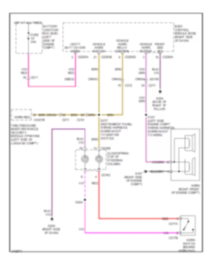 Horn Wiring Diagram for Ford Fiesta SES 2011