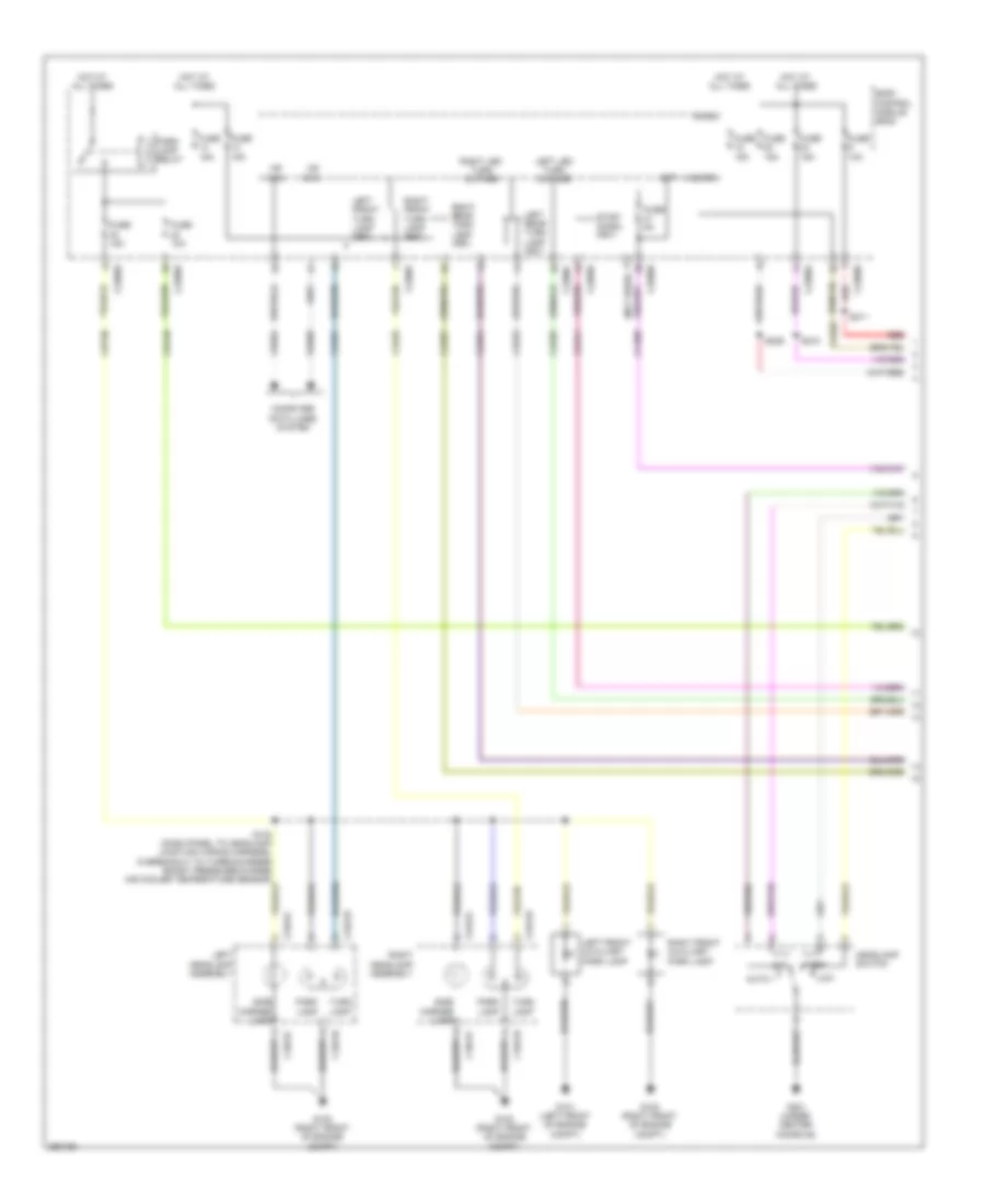 Exterior Lamps Wiring Diagram, Except Police (1 of 2) for Ford Taurus Limited 2013