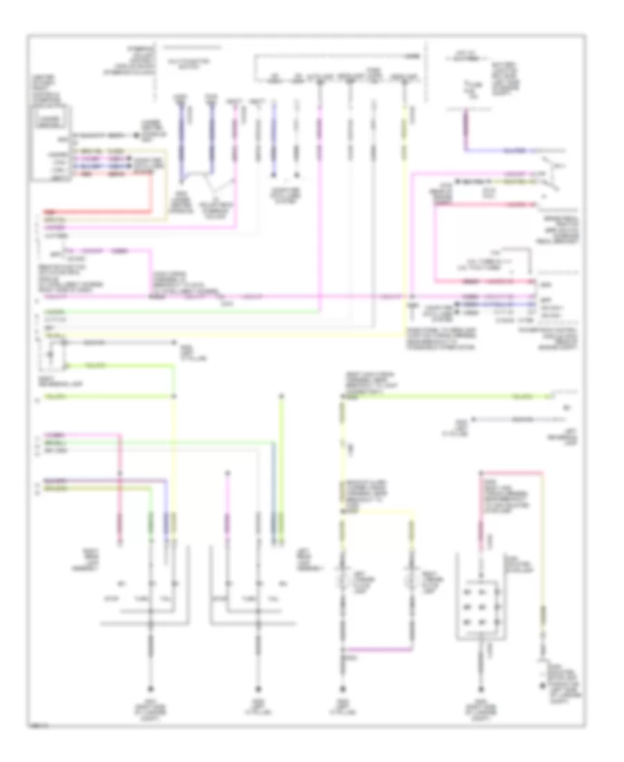 Exterior Lamps Wiring Diagram, Except Police (2 of 2) for Ford Taurus Limited 2013