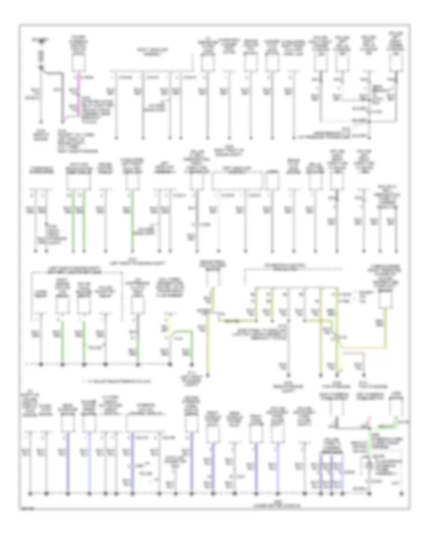 Ground Distribution Wiring Diagram 1 of 4 for Ford Taurus Limited 2013