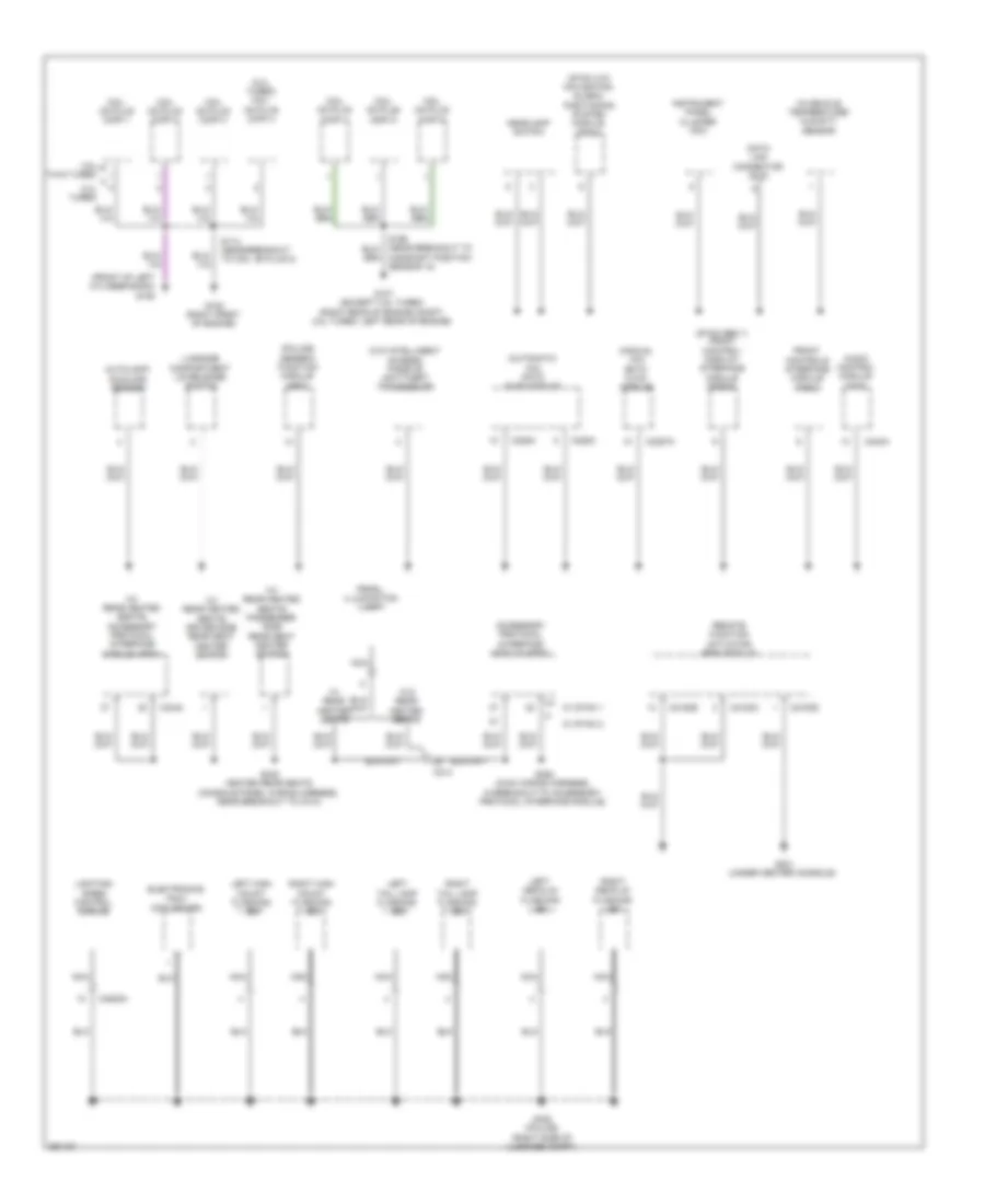 Ground Distribution Wiring Diagram (2 of 4) for Ford Taurus Limited 2013