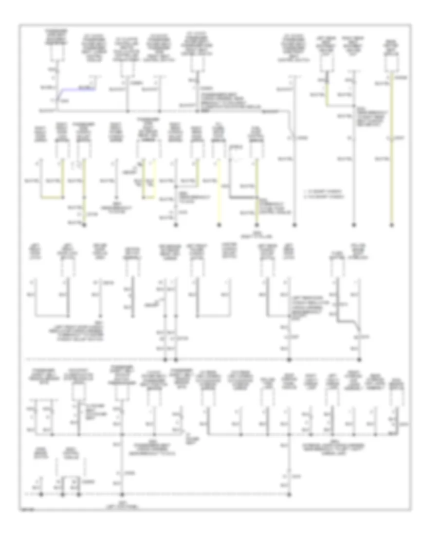 Ground Distribution Wiring Diagram (4 of 4) for Ford Taurus Limited 2013