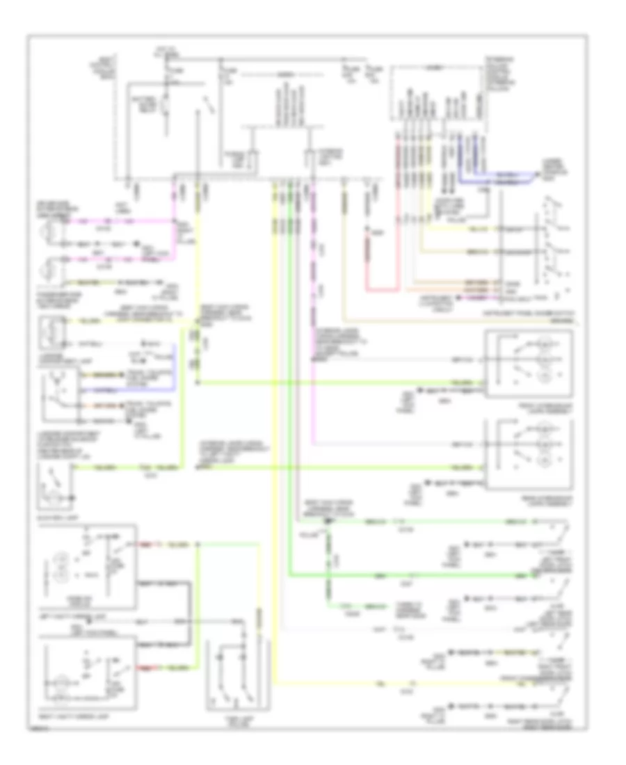 Courtesy Lamps Wiring Diagram 1 of 2 for Ford Taurus Limited 2013