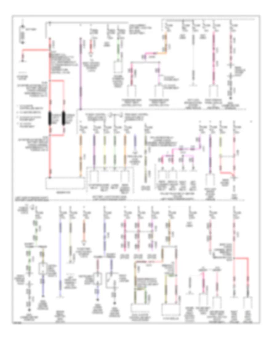 Power Distribution Wiring Diagram 1 of 5 for Ford Taurus Limited 2013