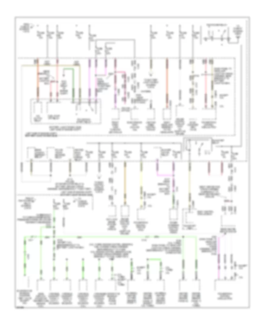 Power Distribution Wiring Diagram 2 of 5 for Ford Taurus Limited 2013