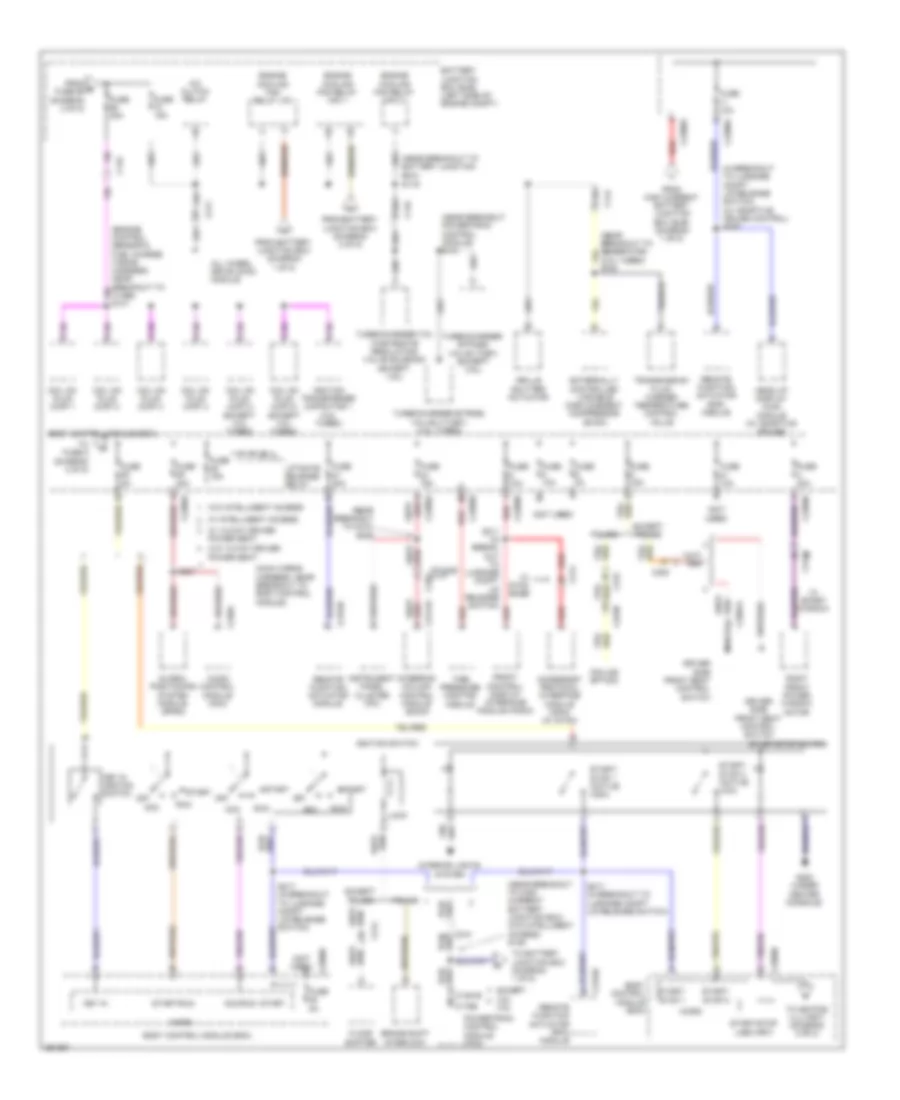Power Distribution Wiring Diagram (3 of 5) for Ford Taurus Limited 2013