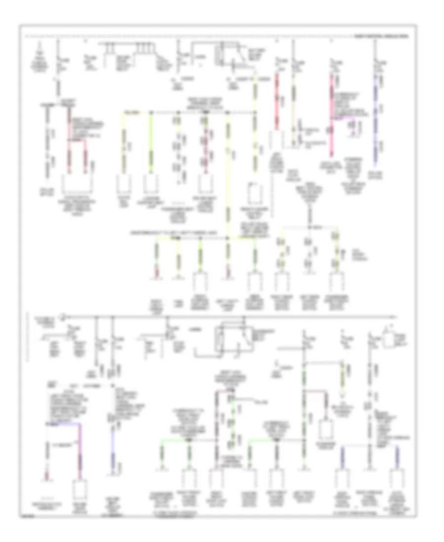 Power Distribution Wiring Diagram (4 of 5) for Ford Taurus Limited 2013