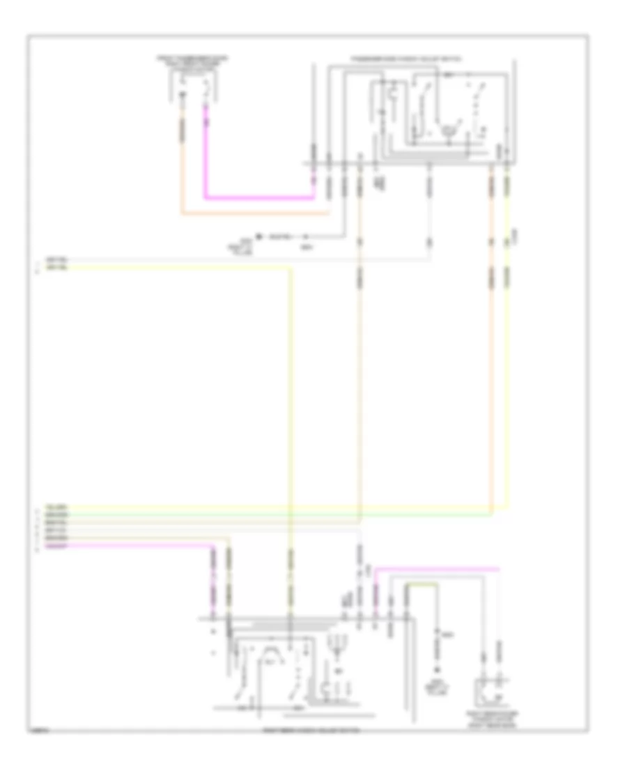 Power Windows Wiring Diagram, without Smart Window (2 of 2) for Ford Taurus Limited 2013