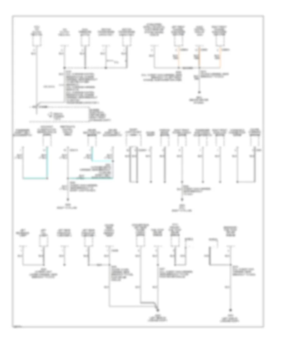 Ground Distribution Wiring Diagram 2 of 3 for Ford Mustang Shelby GT500 2008