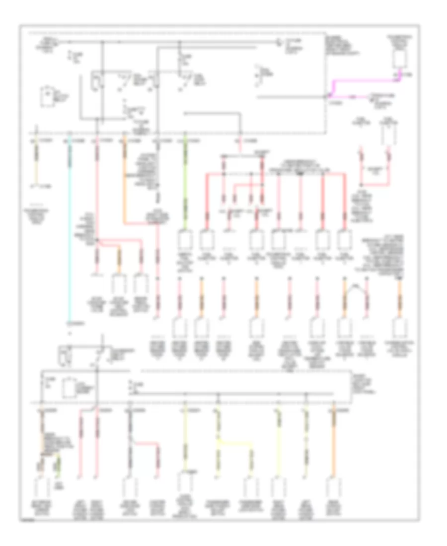 Power Distribution Wiring Diagram 2 of 4 for Ford Mustang Shelby GT500 2008
