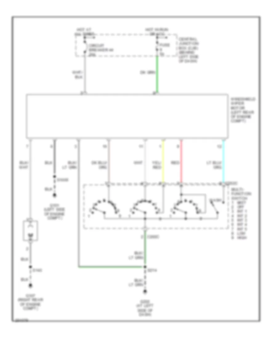 WiperWasher Wiring Diagram, without Stripped Chassis for Ford RV Cutaway E350 Super Duty 2005