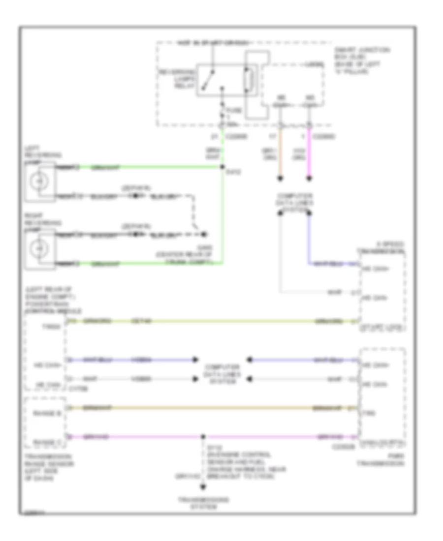 Back up Lamps Wiring Diagram A T for Ford Fusion SE 2006