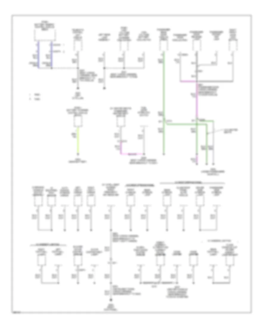 Ground Distribution Wiring Diagram (3 of 4) for Ford C-Max Energi 2013