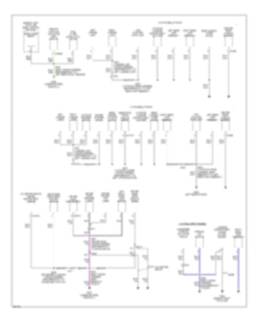 Ground Distribution Wiring Diagram (4 of 4) for Ford C-Max Energi 2013