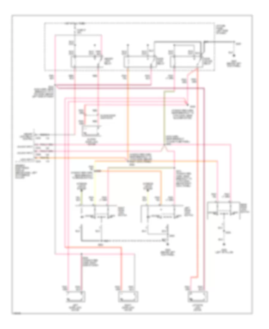 Door Lock Wiring Diagram for Ford Windstar Limited 1998