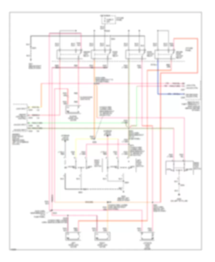 Keyless Entry Wiring Diagram for Ford Windstar Limited 1998
