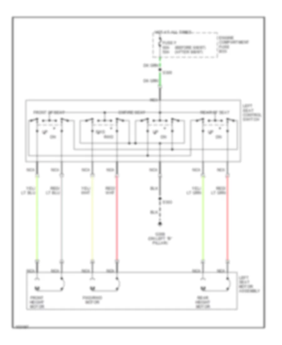 Driver Power Seat Wiring Diagram for Ford Windstar Limited 1998