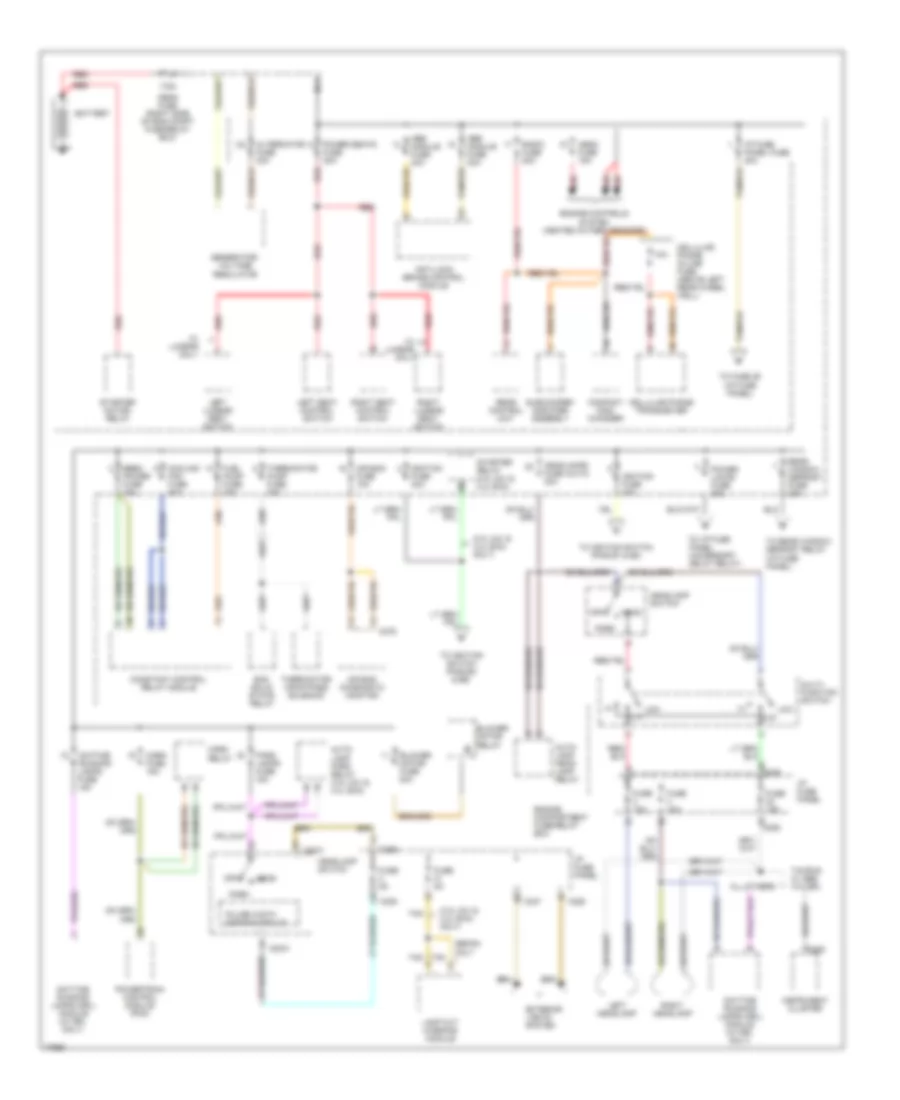 Power Distribution Wiring Diagram 1 of 3 for Ford Taurus GL 1996