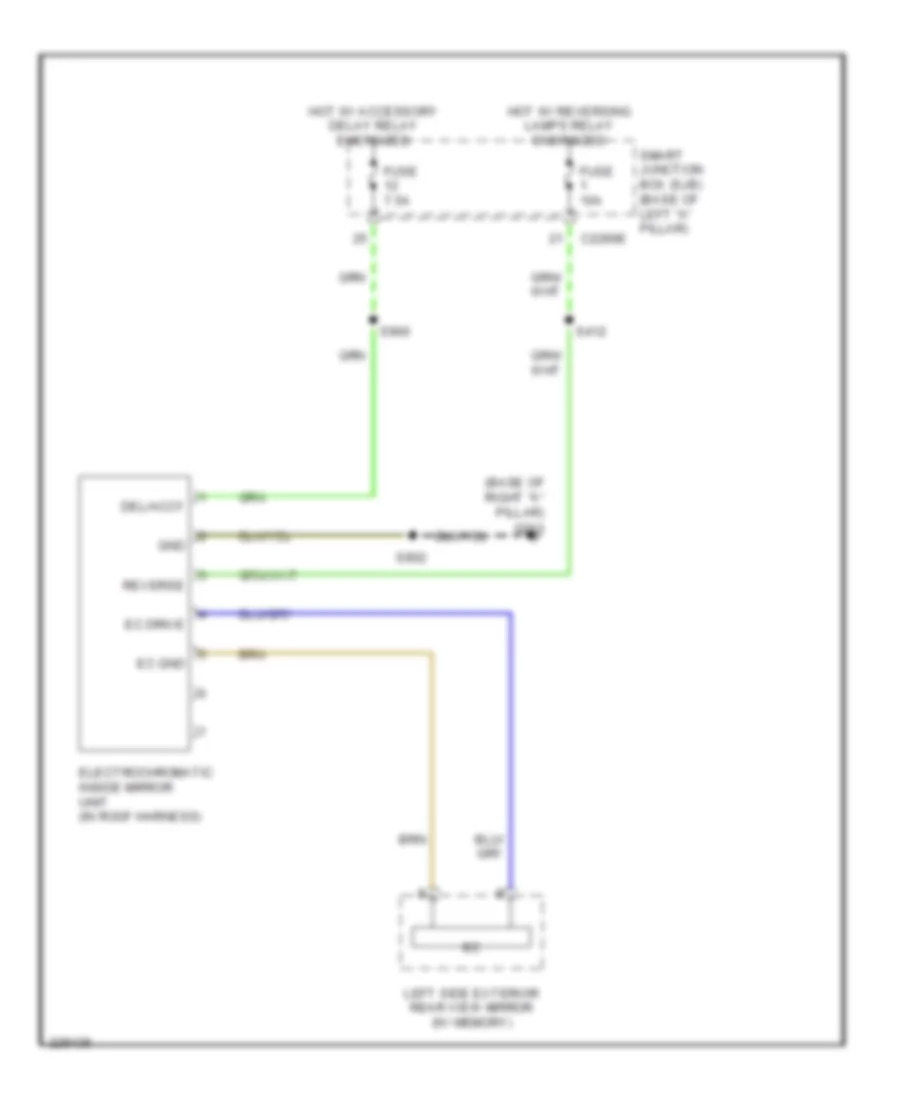 Electronic Day Night Mirror Wiring Diagram for Ford Fusion SEL 2006