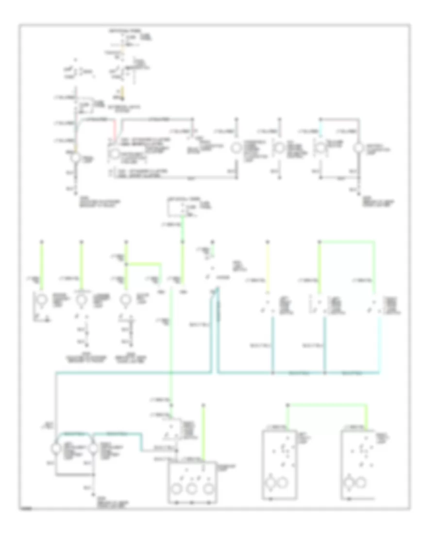 Interior Light Wiring Diagram 4 Door without Power Door Locks for Ford Tempo LX 1994