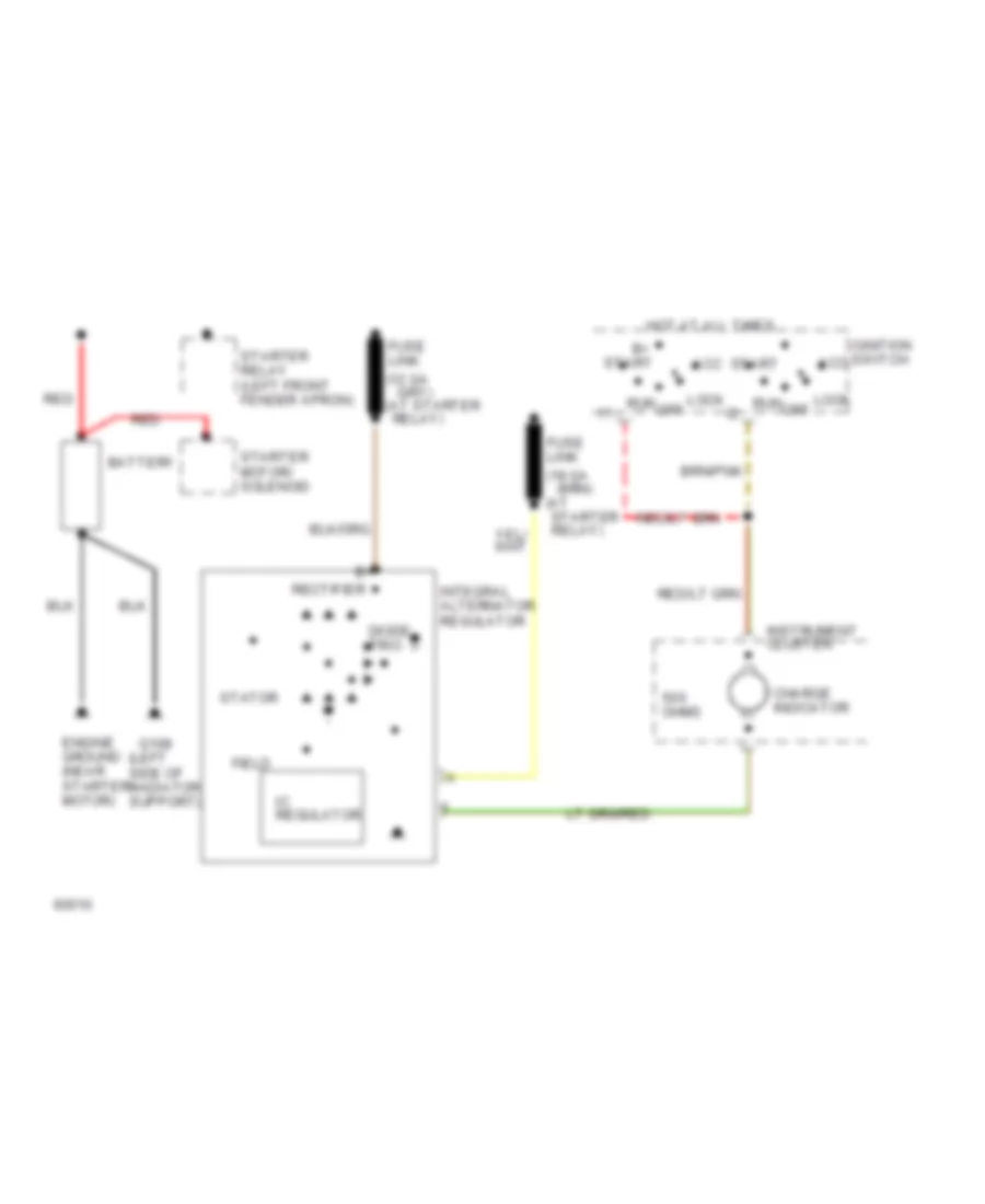 3.0L, Charging Wiring Diagram for Ford Tempo LX 1994
