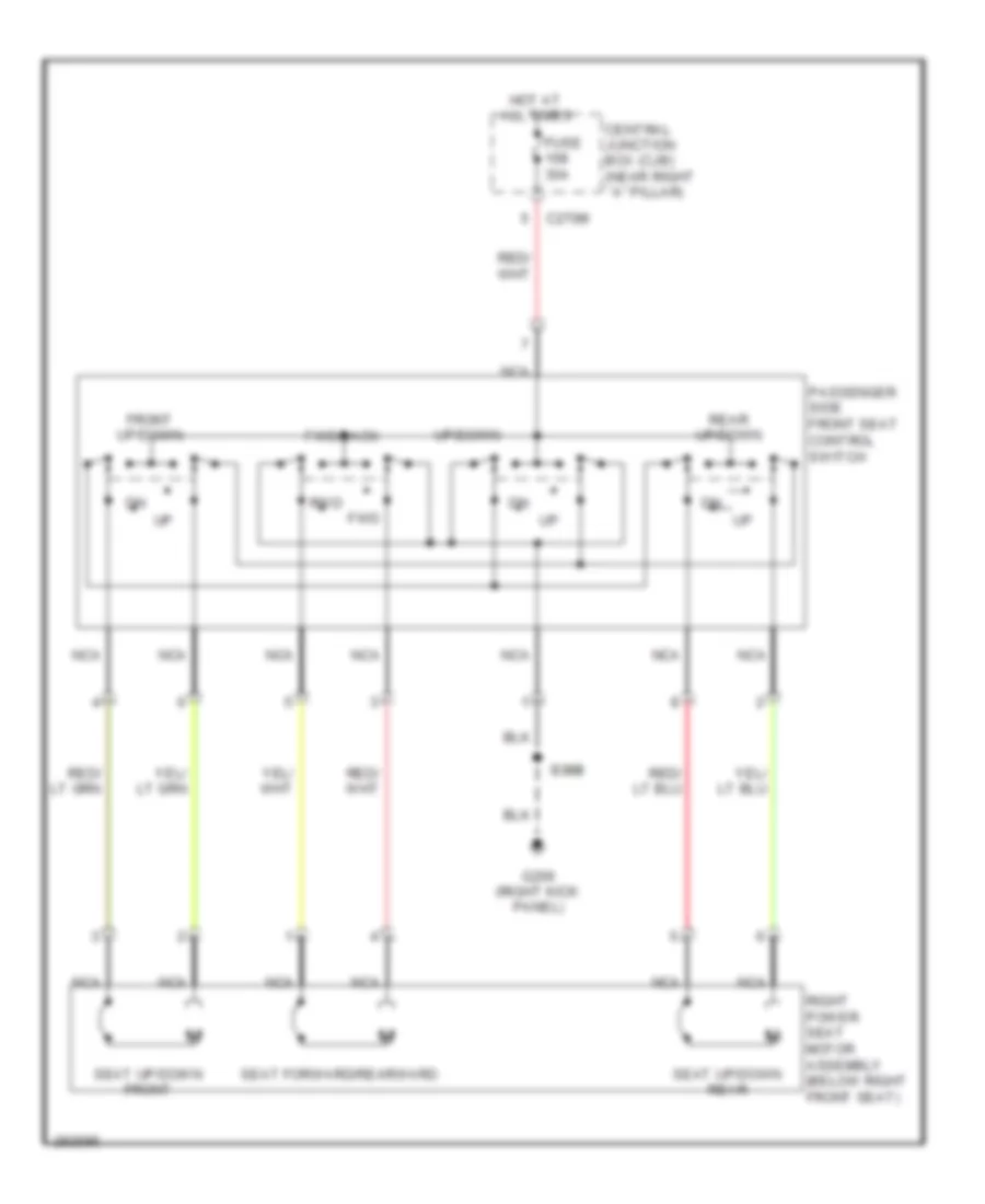 Passenger Power Seat Wiring Diagram for Ford Pickup F250 Super Duty 2008
