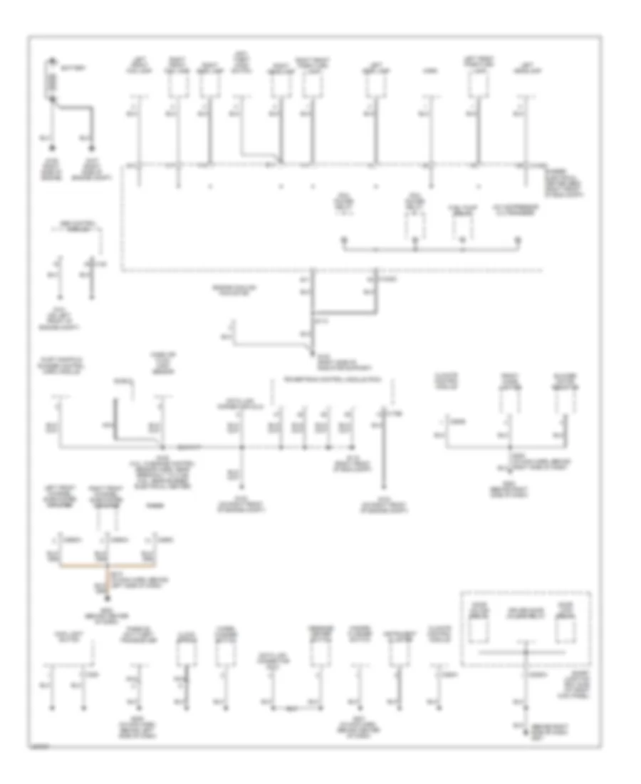 Ground Distribution Wiring Diagram 1 of 2 for Ford Mustang 2006