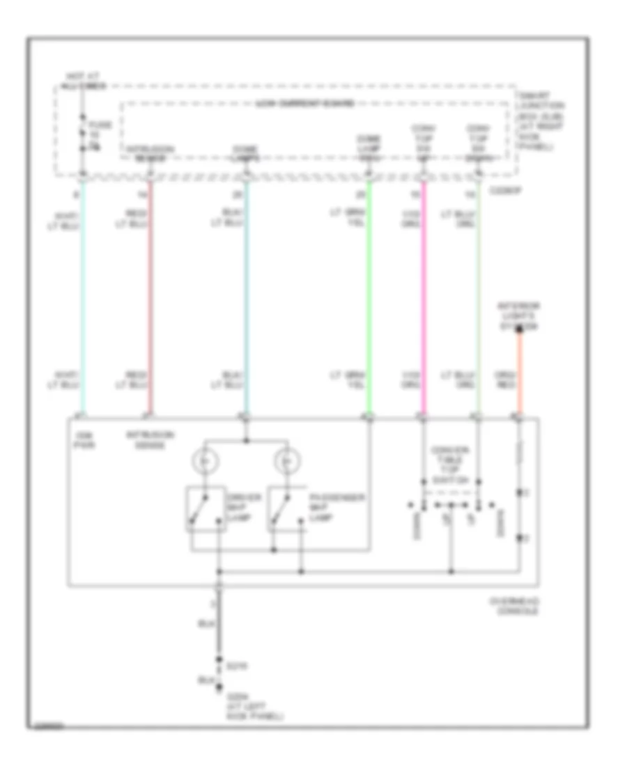 Overhead Console Wiring Diagram, Convertible for Ford Mustang 2006