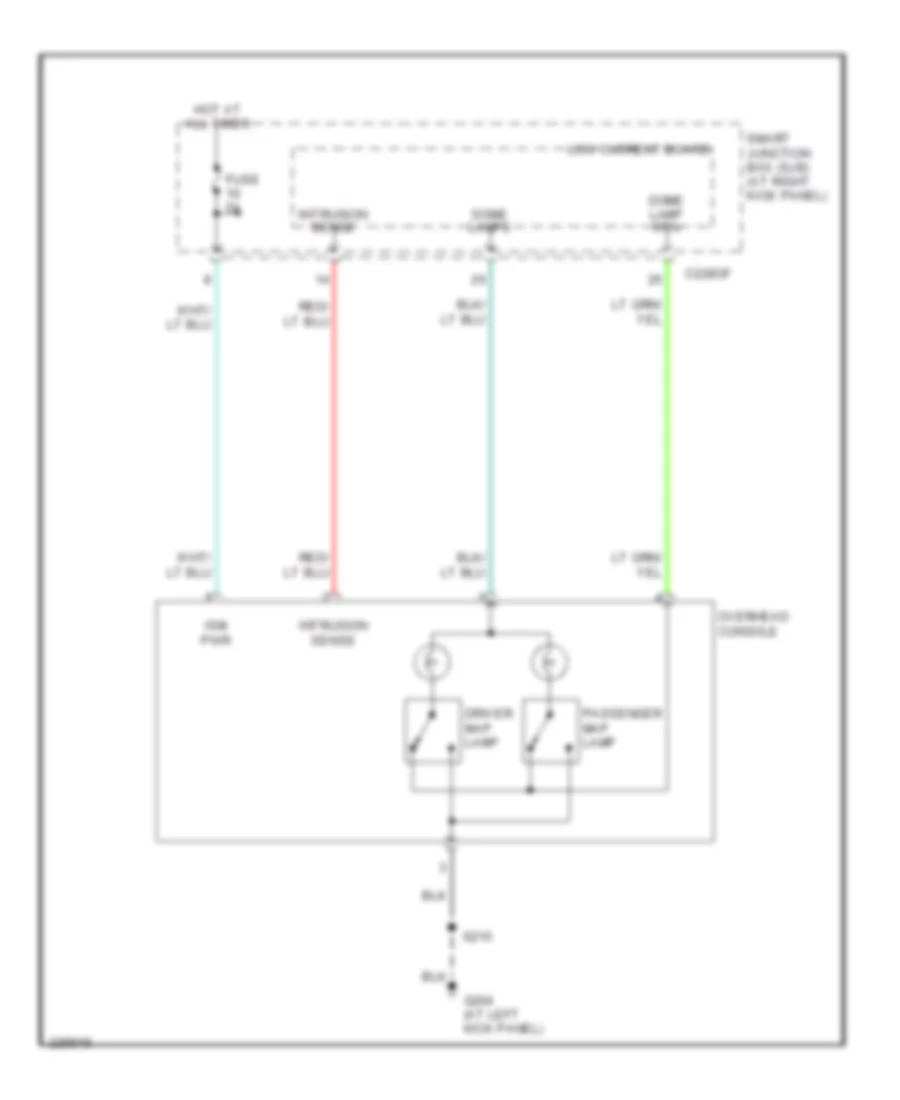 Overhead Console Wiring Diagram, Except Convertible for Ford Mustang 2006