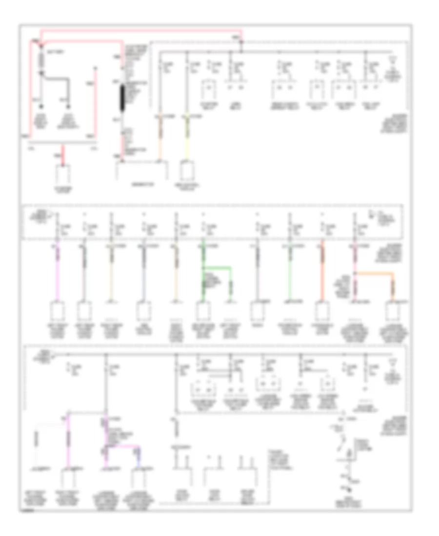 Power Distribution Wiring Diagram 1 of 4 for Ford Mustang 2006