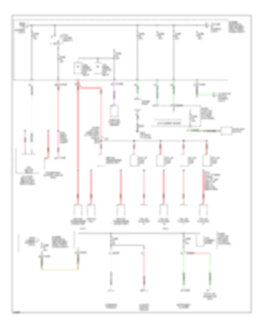 Power Distribution Wiring Diagram 3 of 4 for Ford Mustang 2006