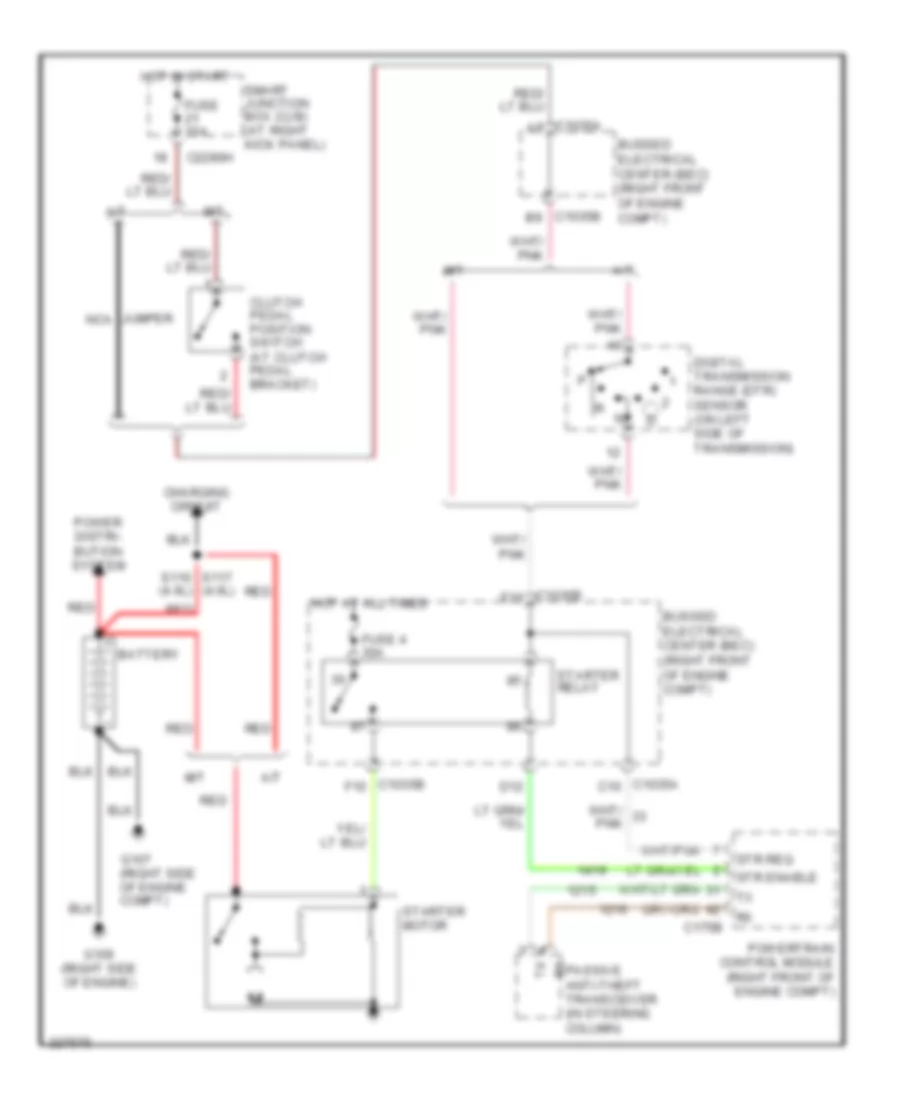 Starting Wiring Diagram for Ford Mustang 2006