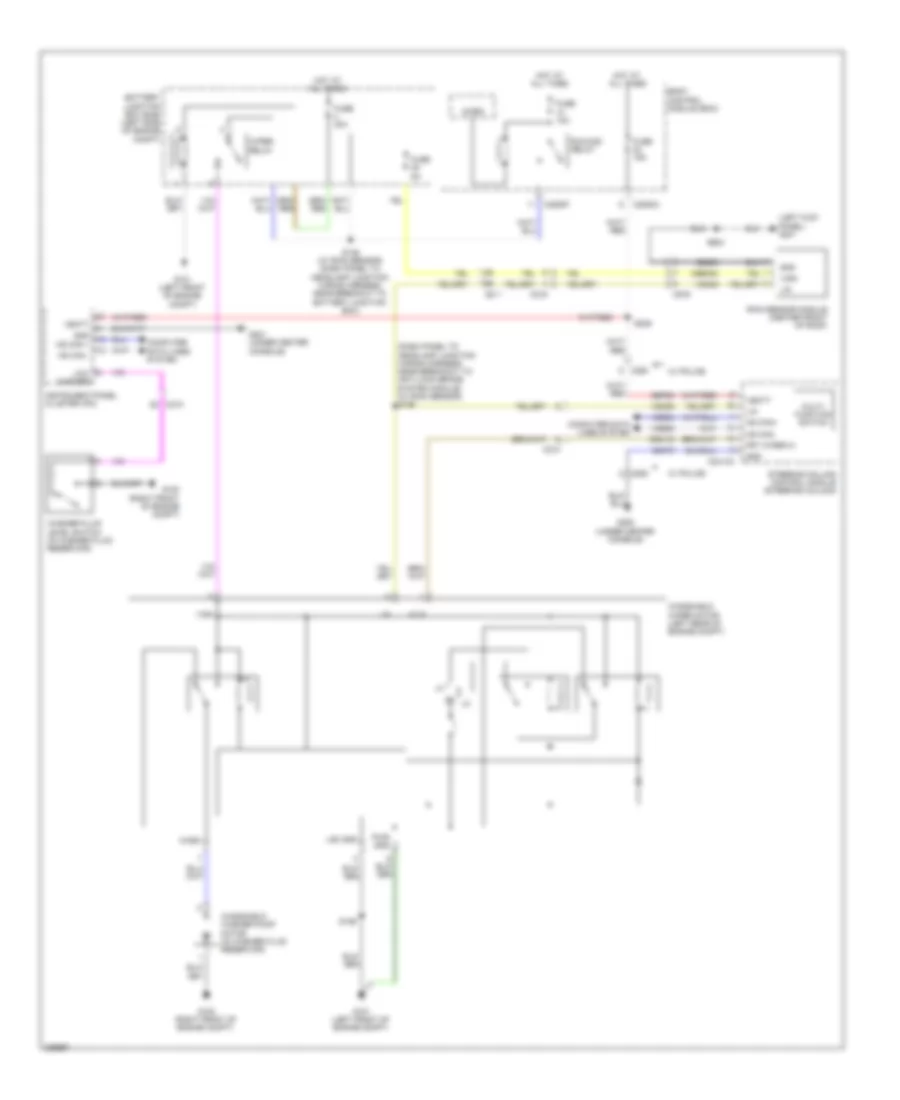 Электросхема стеклоочистителя, дворников и омывателя для Ford Taurus Police Interceptor 2013