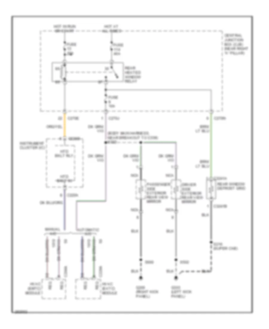 Defoggers Wiring Diagram for Ford Pickup F350 Super Duty 2008