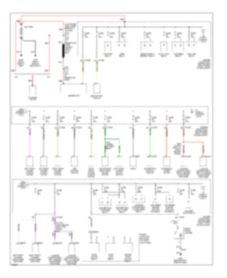 Power Distribution Wiring Diagram 1 of 4 for Ford Mustang GT 2006