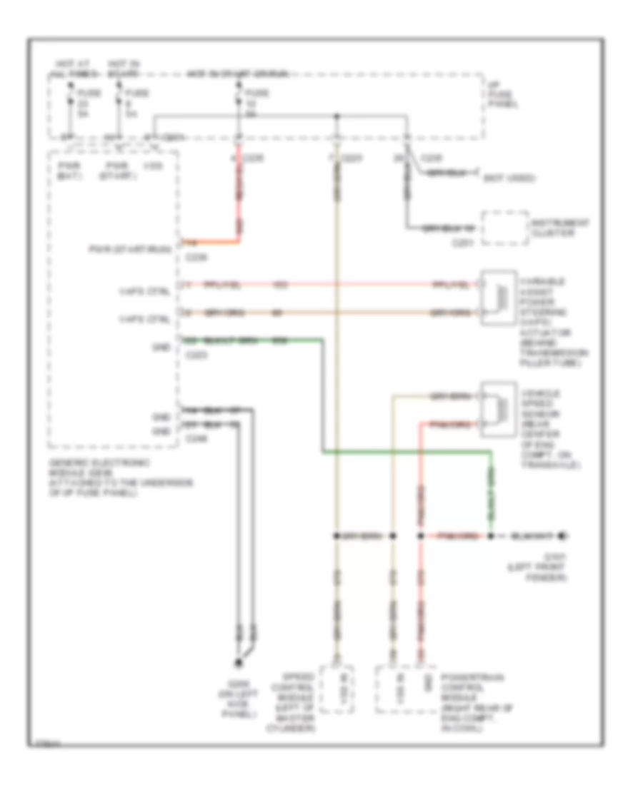 3.0L 24-Valve, Electronic Power Steering Wiring Diagram for Ford Taurus LX 1996