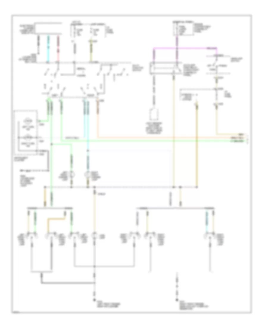 Exterior Lamps Wiring Diagram, Wagon with Lamp Out Warning (1 of 2) for Ford Taurus LX 1996