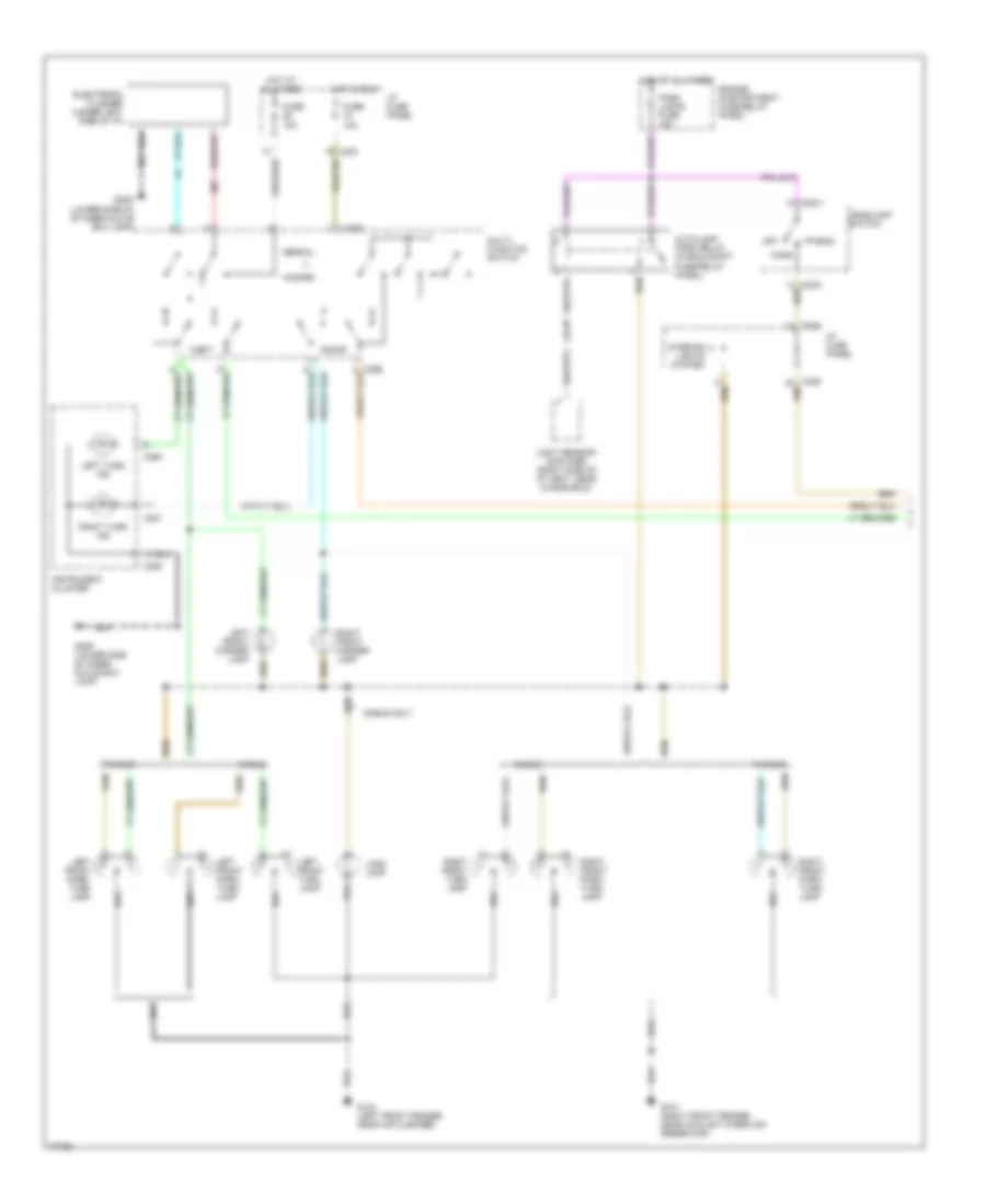 Exterior Lamps Wiring Diagram, Wagon without Lamp Out Warning (1 of 2) for Ford Taurus LX 1996