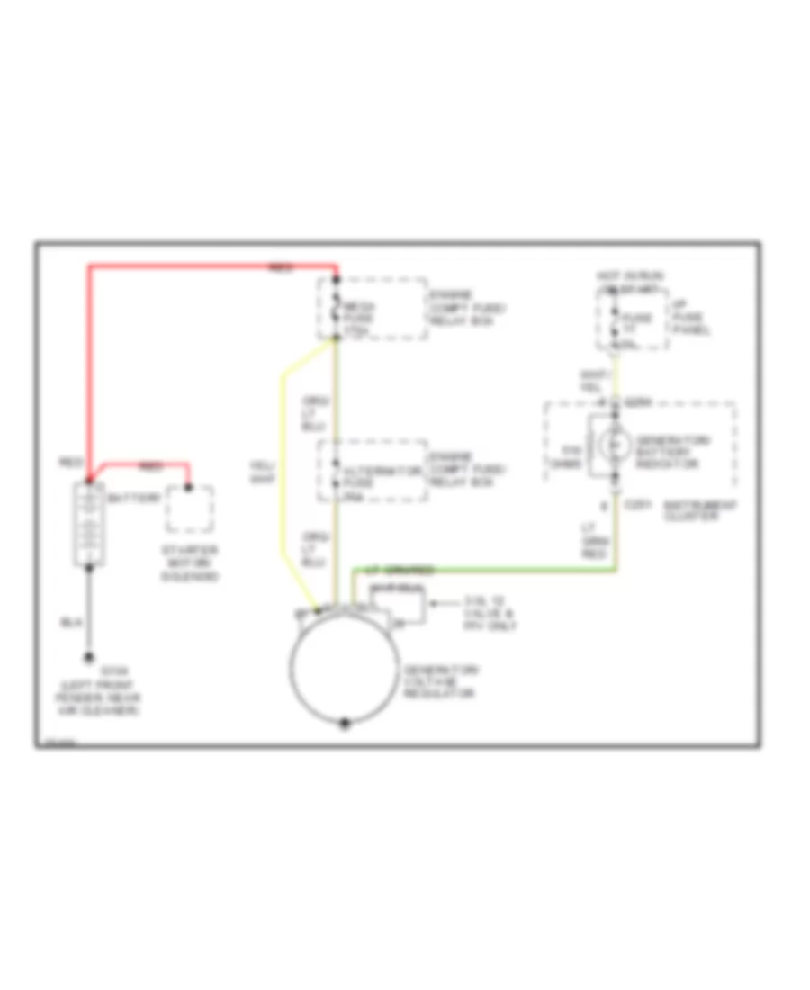 Charging Wiring Diagram for Ford Taurus LX 1996