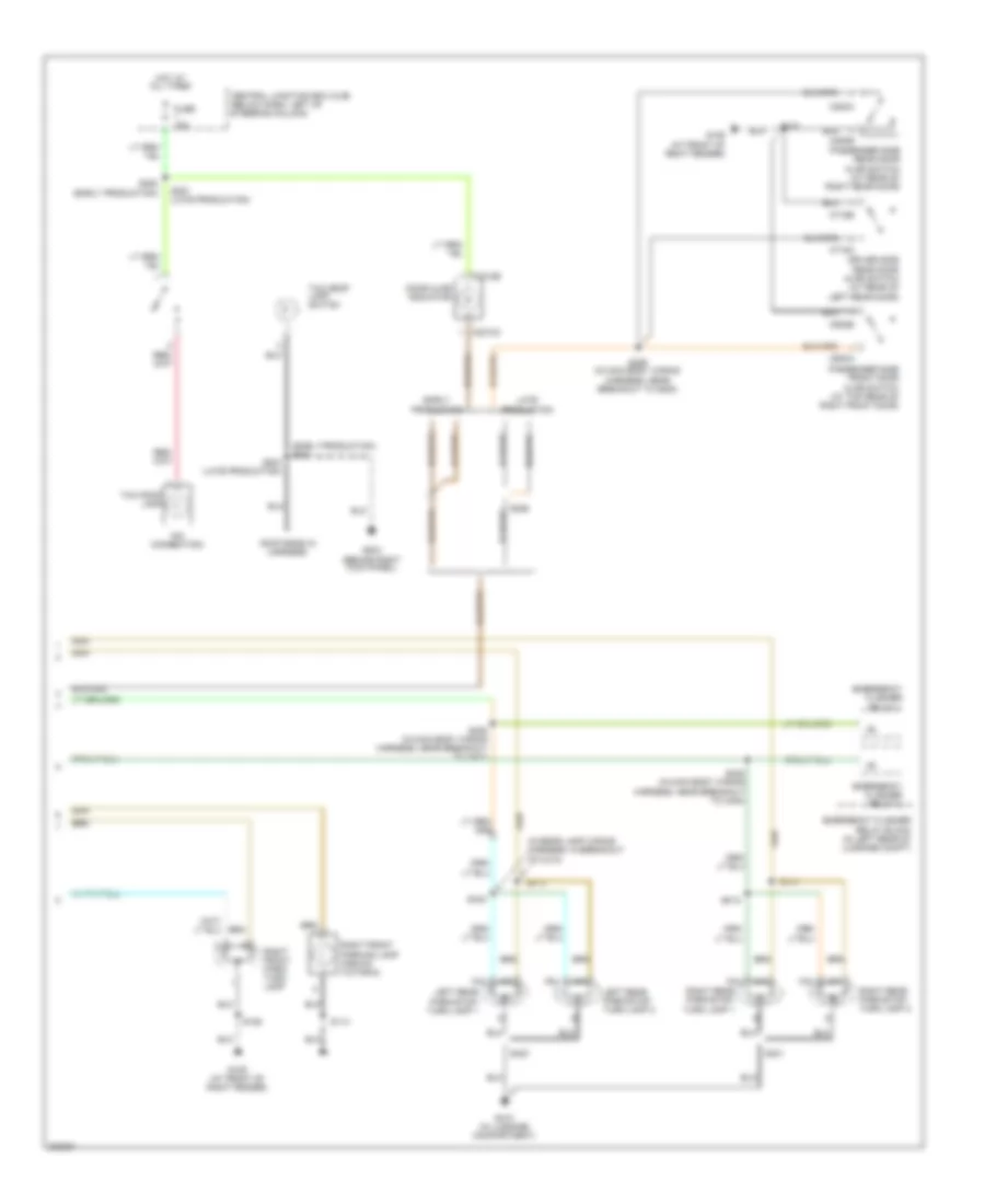 Exterior Lamps Wiring Diagram, with Police Option (2 of 2) for Ford Crown Victoria 2005