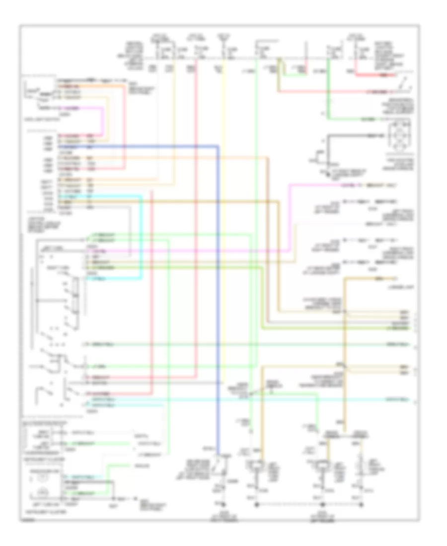 Exterior Lamps Wiring Diagram, without Police Option (1 of 2) for Ford Crown Victoria 2005