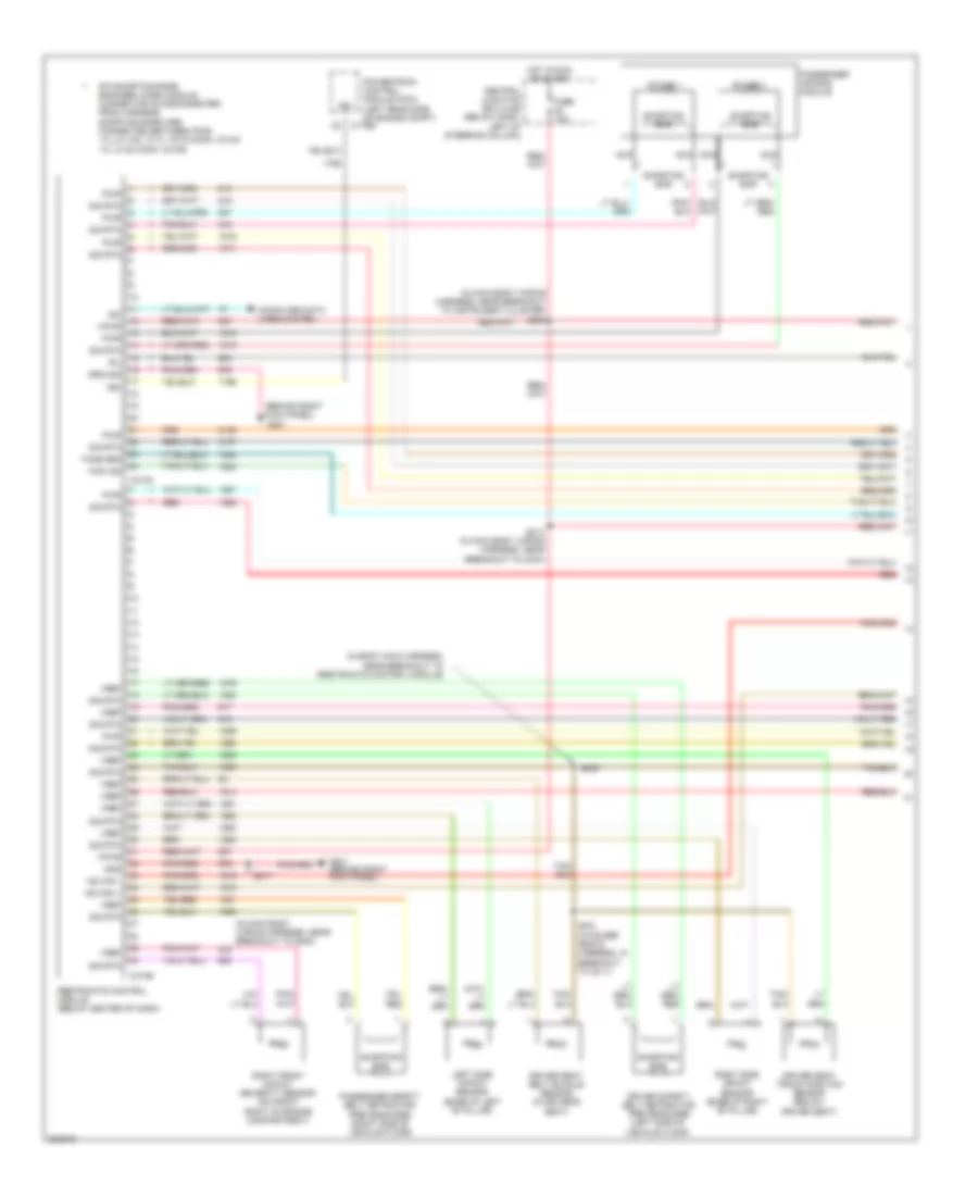 Supplemental Restraints Wiring Diagram 1 of 2 for Ford Crown Victoria 2005