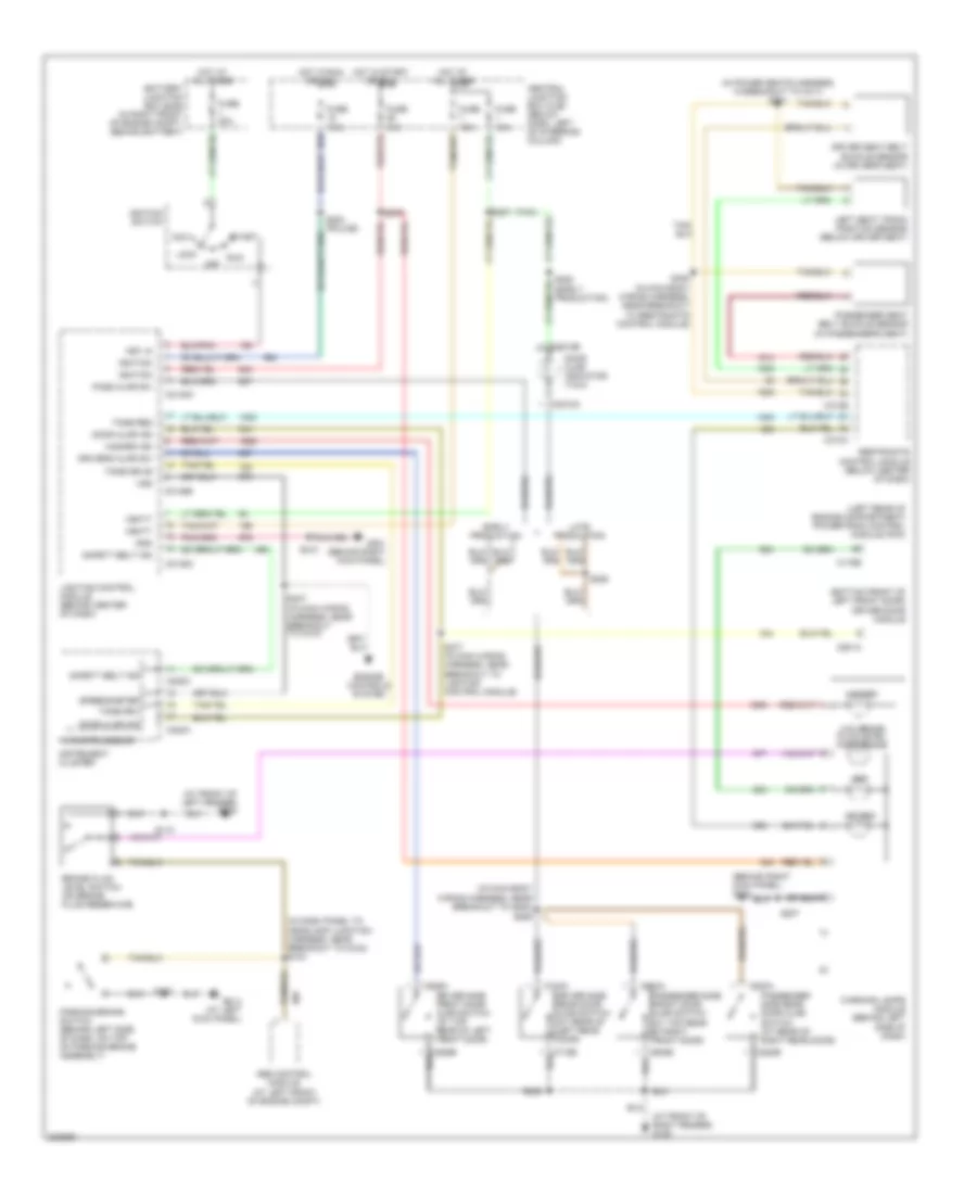 Warning Systems Wiring Diagram, with Digital Cluster for Ford Crown Victoria 2005