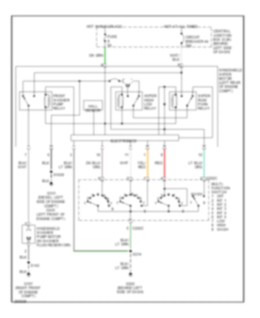 WiperWasher Wiring Diagram, without Stripped Chassis for Ford RV Cutaway E350 Super Duty 2008