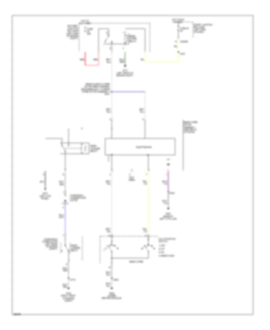 Электросхема заднего стеклоочистителя дворника и омывателя для Ford Taurus X Limited 2009