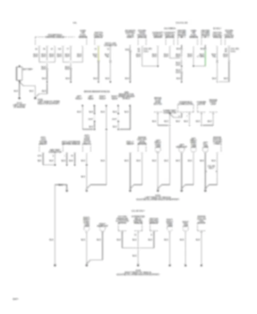 Ground Distribution Wiring Diagram 1 of 4 for Ford Thunderbird LX 1994