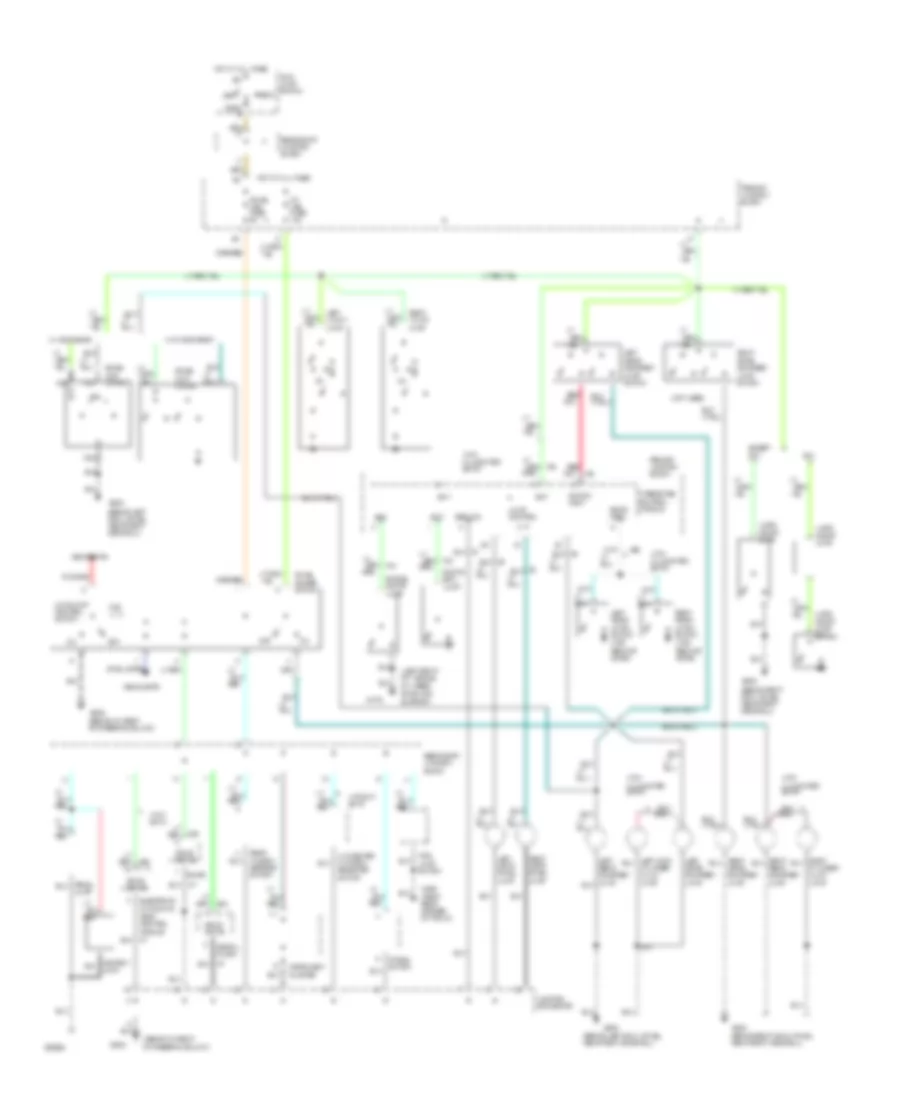Interior Light Wiring Diagram, without RemoteKeyless Entry for Ford Thunderbird LX 1994