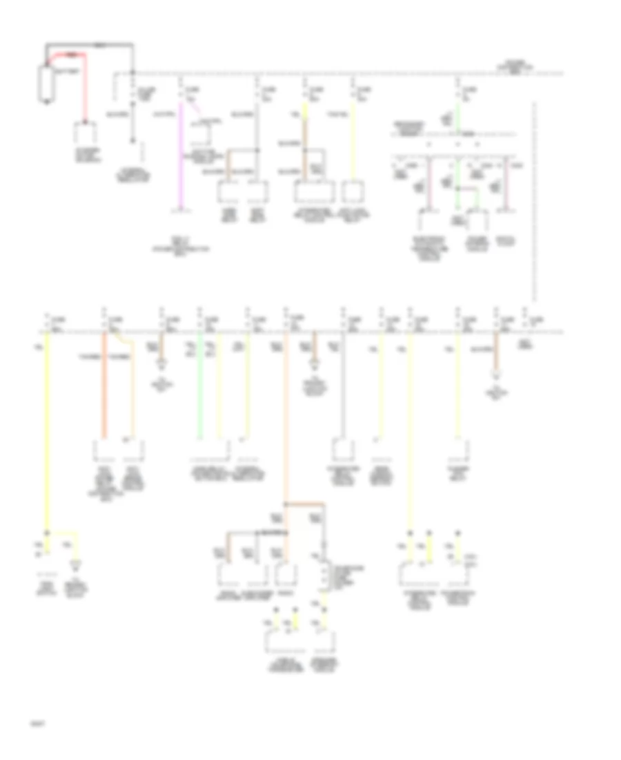 Power Distribution Wiring Diagram 1 of 4 for Ford Thunderbird LX 1994